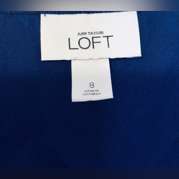 LOFT Women's Navy sleeveless Wrap Dress size 8 - Picture 5 of 6